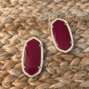 Kendra Scott Dani Maroon Earrings